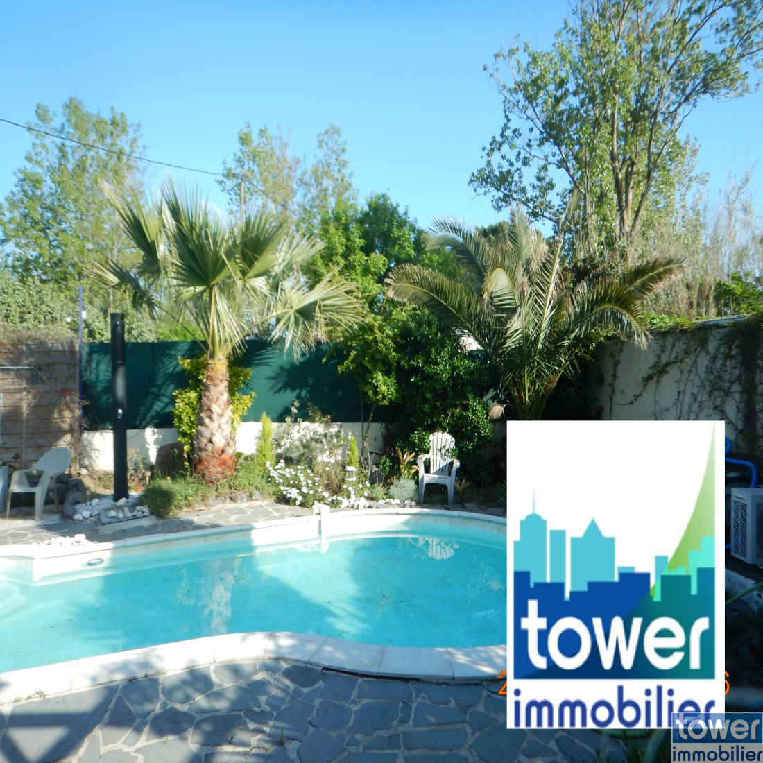 vente VIAS PLAGE (34450). Villa plain pied 4 pièces 90 m2 habitable